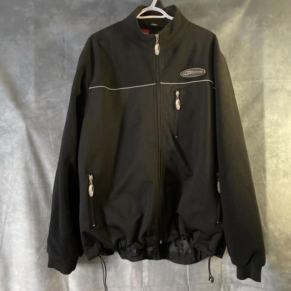 Nitro Racing Technical Advantage Black Motorcycle Jacket Black Mens XXL Full Zip